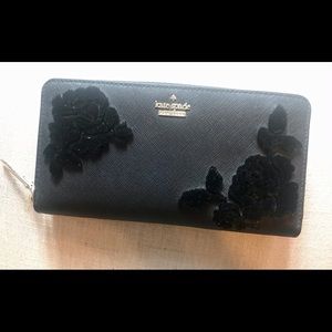 Kate Spade Cameron Street Flock Roses Lacey Wallet